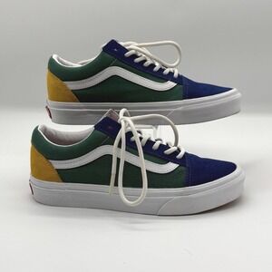 Vans Old Skool Yacht Club Blue Red‎ Yellow Green White Men's Size 5 Womens 6.5